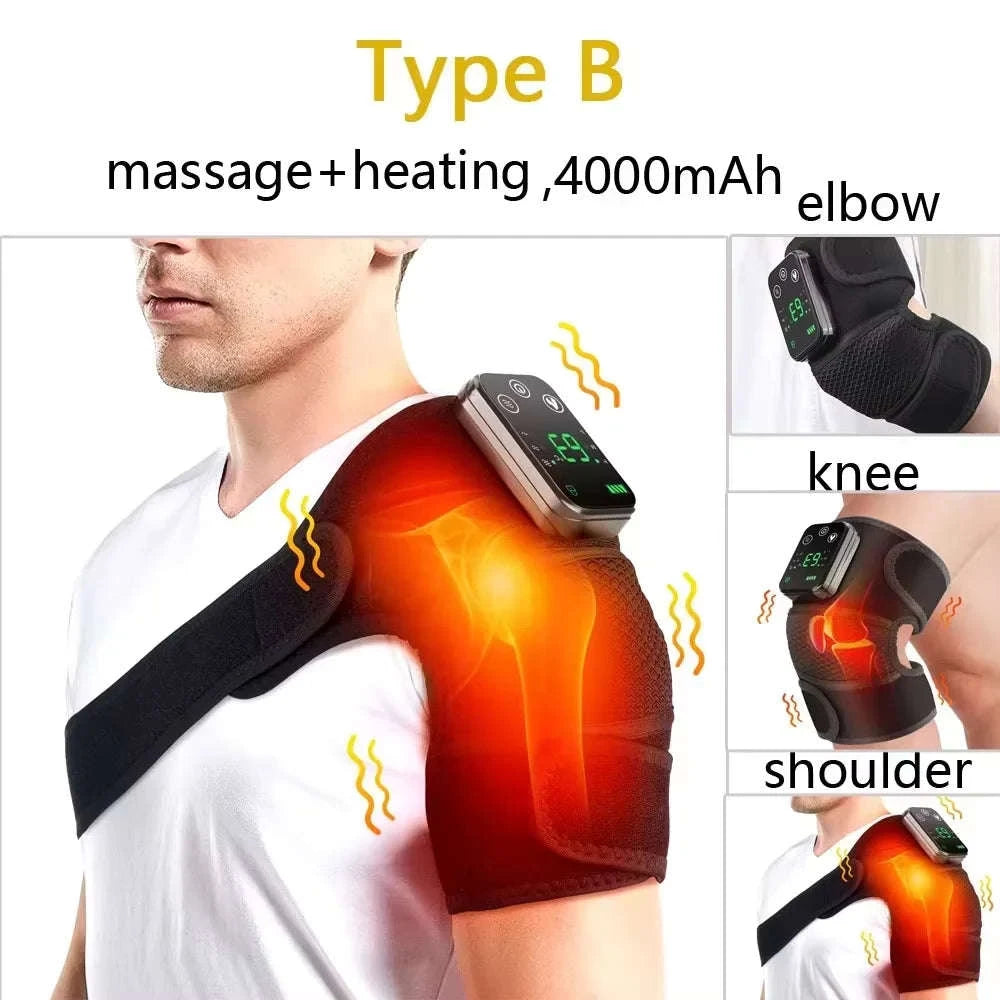 3 in 1 Vibration & Heating Shoulder Massager Pad-3 in 1-4000mAh / CHINA