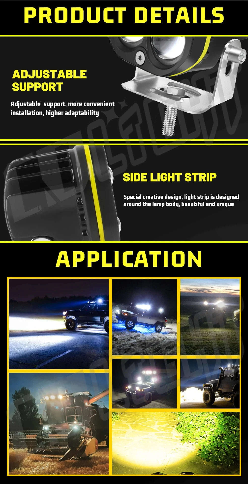 3 Inch LED Work Light 120W 12V/24V Combo Beam IP68-2PC 954H-Y