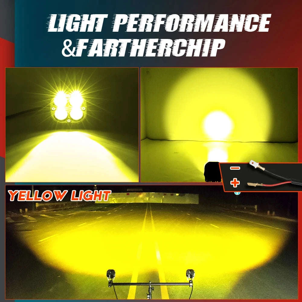 3 Inch LED Work Light 120W 12V 24V IP68-2PC White Light