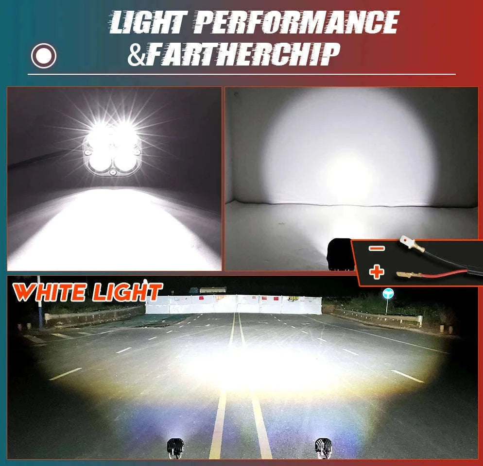 3 Inch LED Work Light 120W 12V 24V IP68-2PC White Light