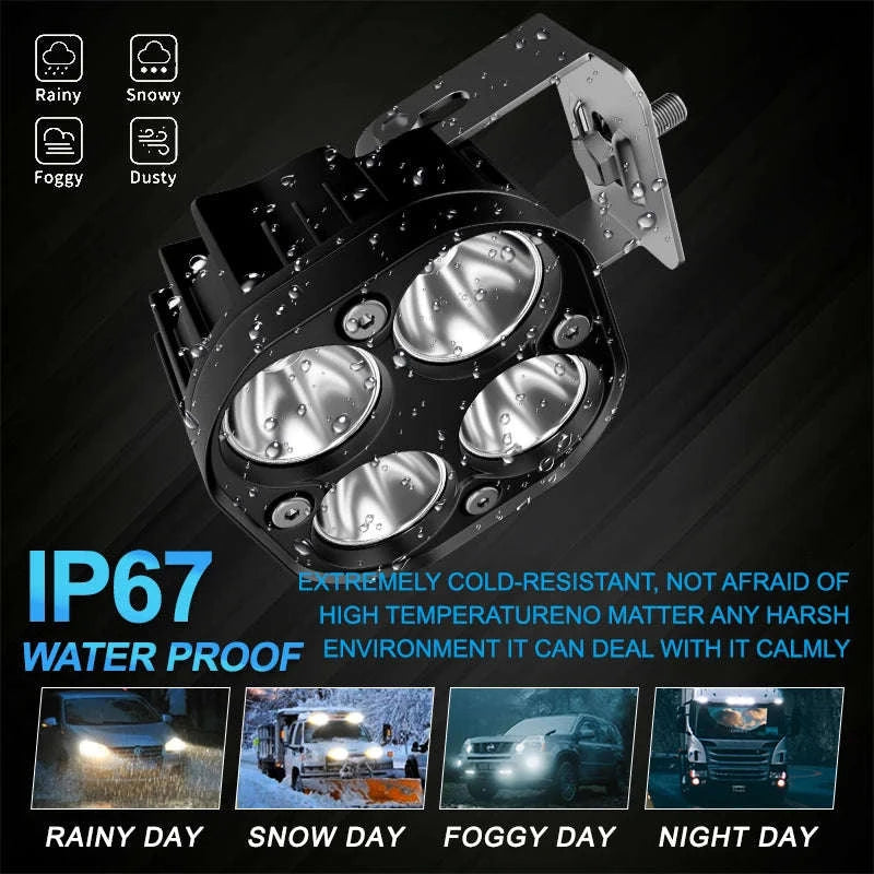 3 Inch LED Work Spot Lights 12V 24V Off-Road Fog Lights-Yellow light 22LED