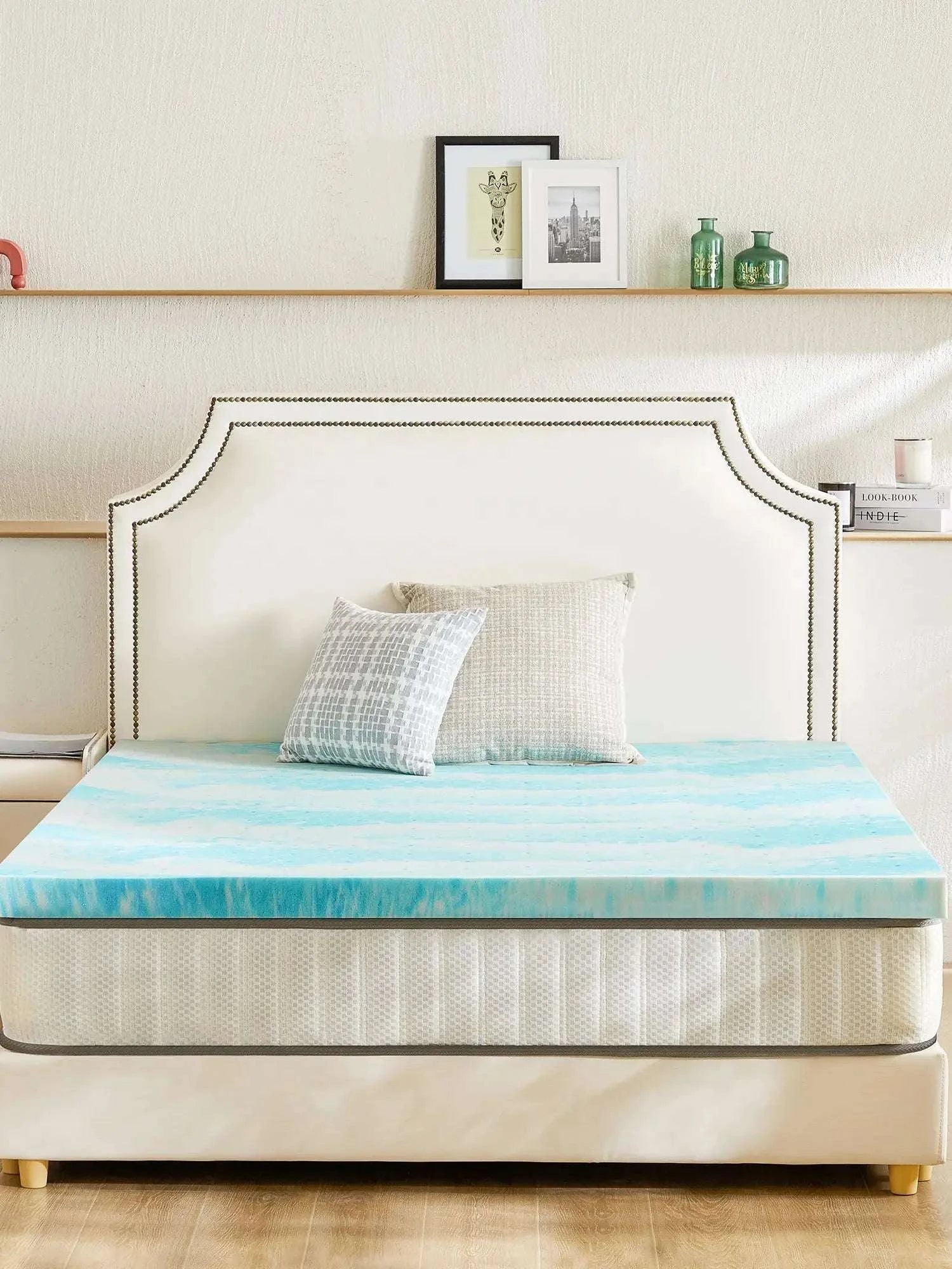3 Inch Memory Foam Mattress Topper with Gel Cooling Support-3 Inch / California King / United States