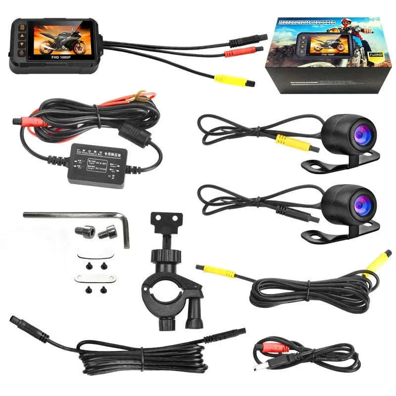 3 Inch Motorcycle Dashcam DVR – Waterproof Dual Camera-CHINA