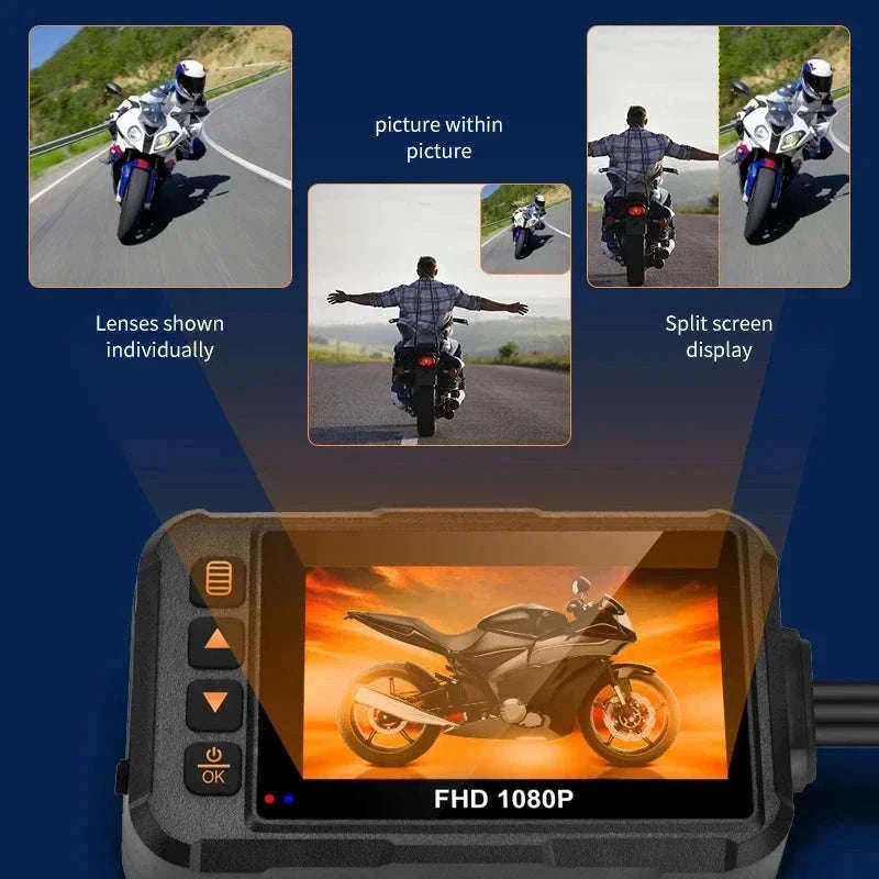 3 Inch Motorcycle Dashcam Waterproof Front and Rear DVR-SE60-DVR