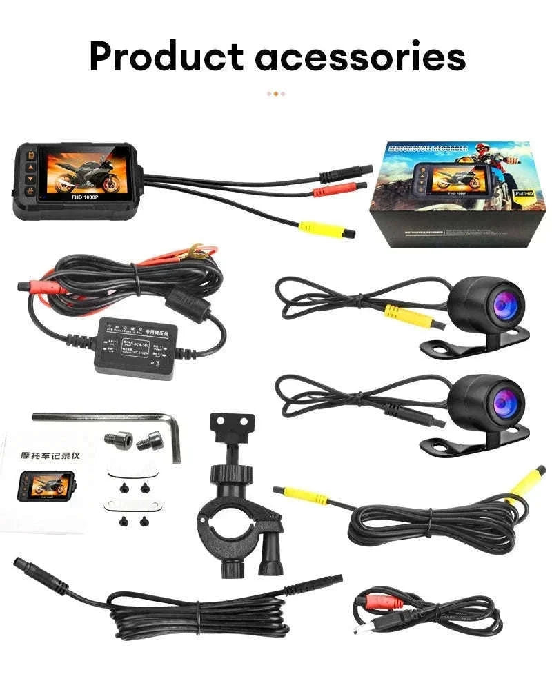 3 Inch Motorcycle Dashcam Waterproof Front and Rear DVR-SE60-DVR