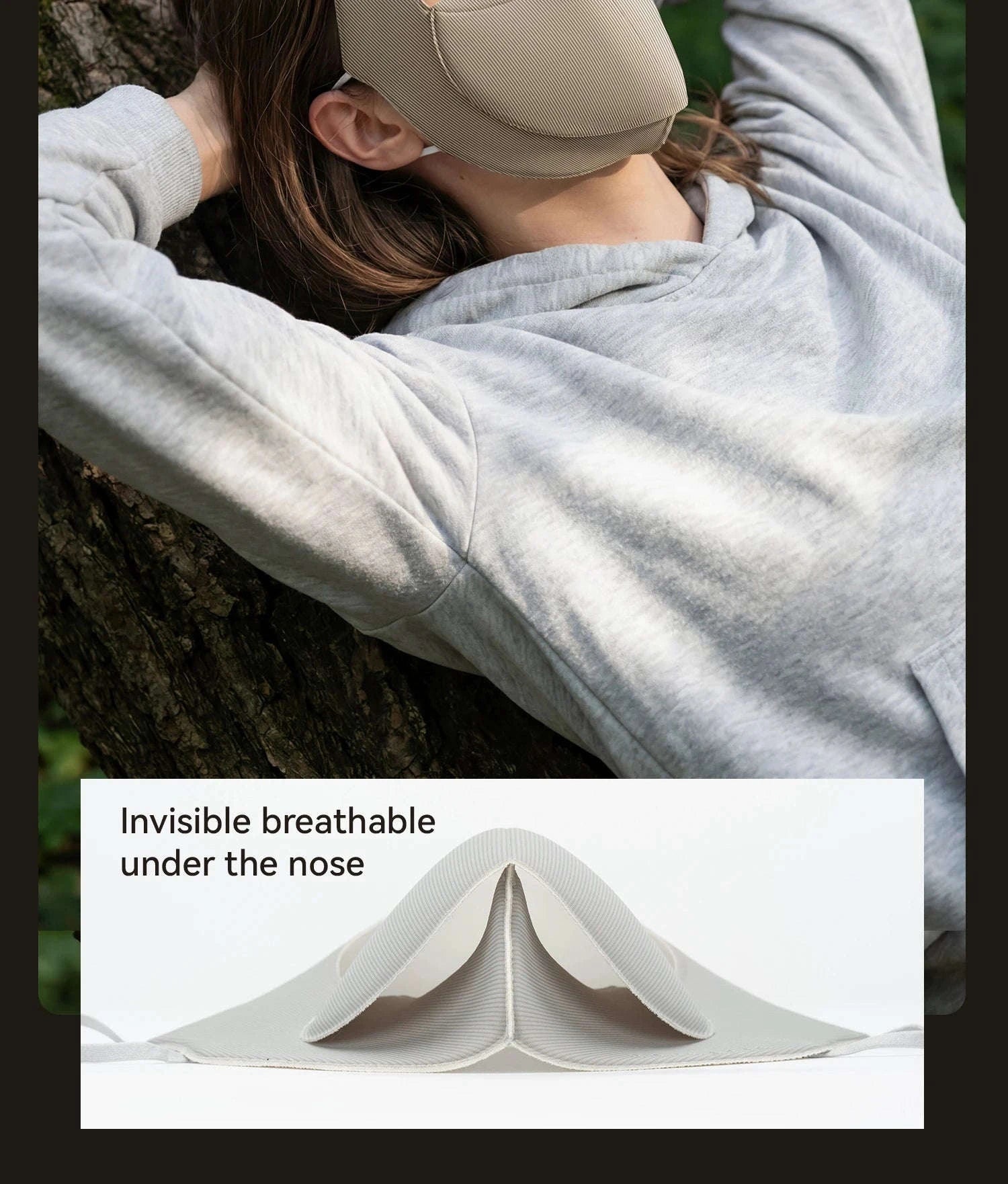 3-Layer Windproof Cycling Face Mask with UV Protection-Grey