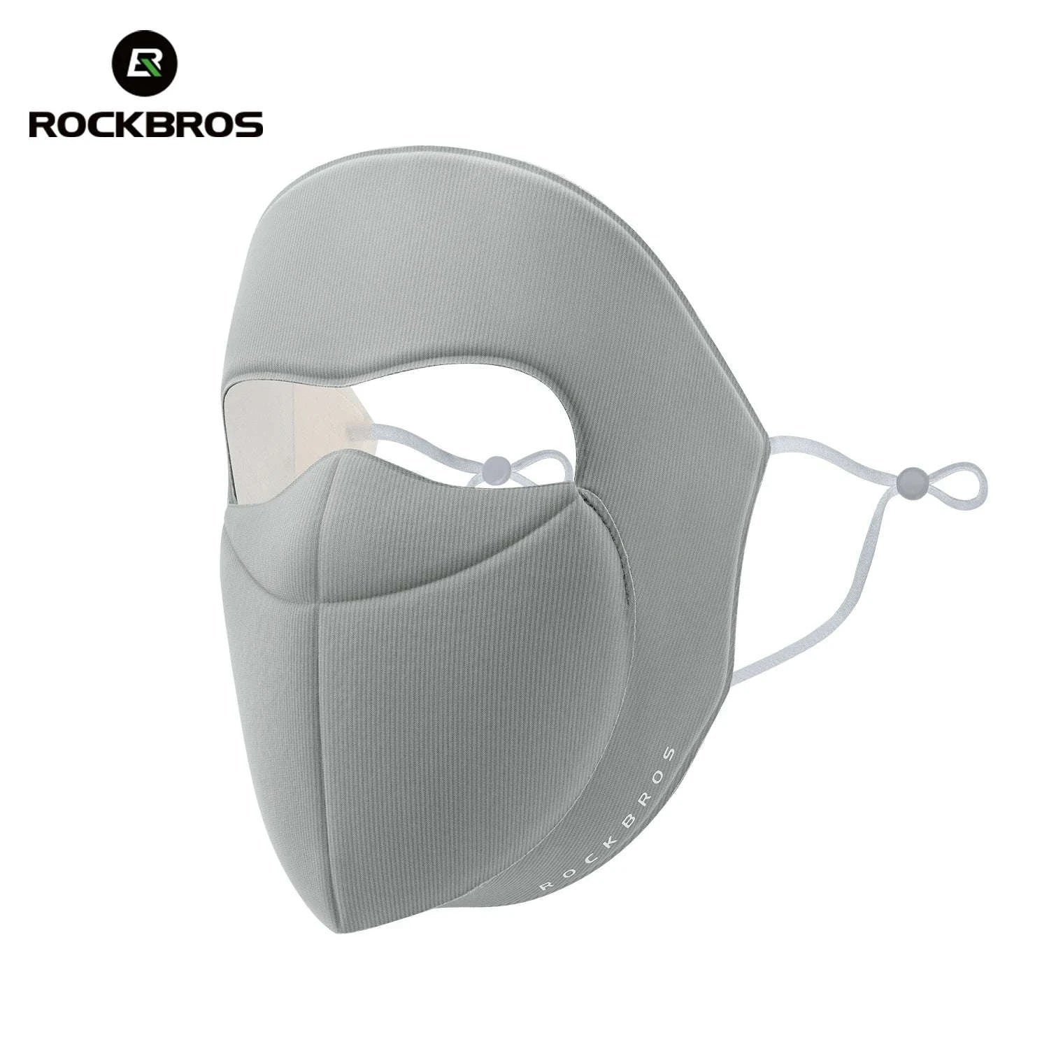 3-Layer Windproof Cycling Face Mask with UV Protection-Grey