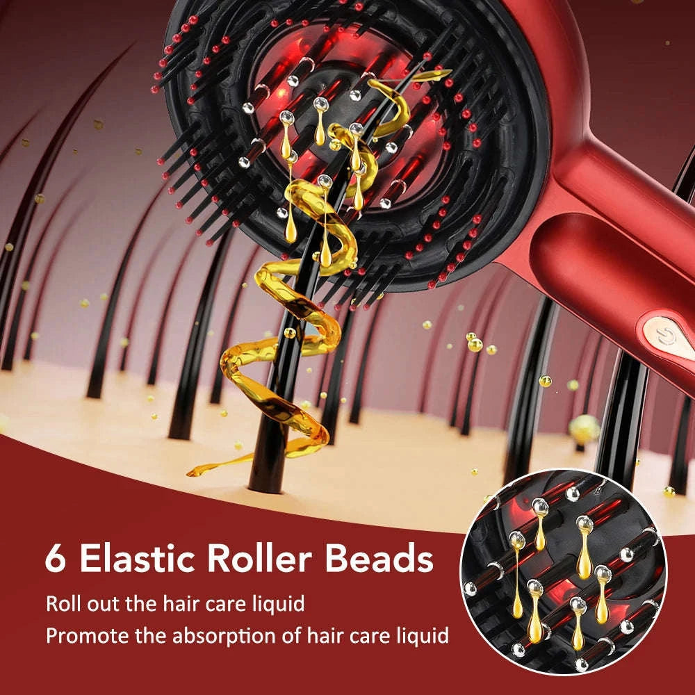 3 Modes Electric Massage Comb with Red Light Therapy-New Upgrade