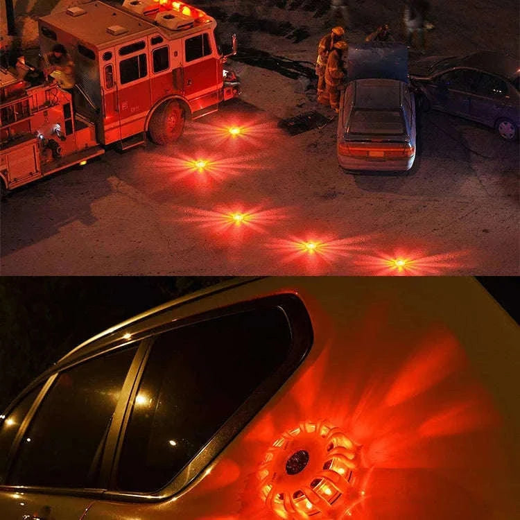 3 Pack LED Road Flares Rechargeable Emergency Warning Lights-3 Pack Rechargeable