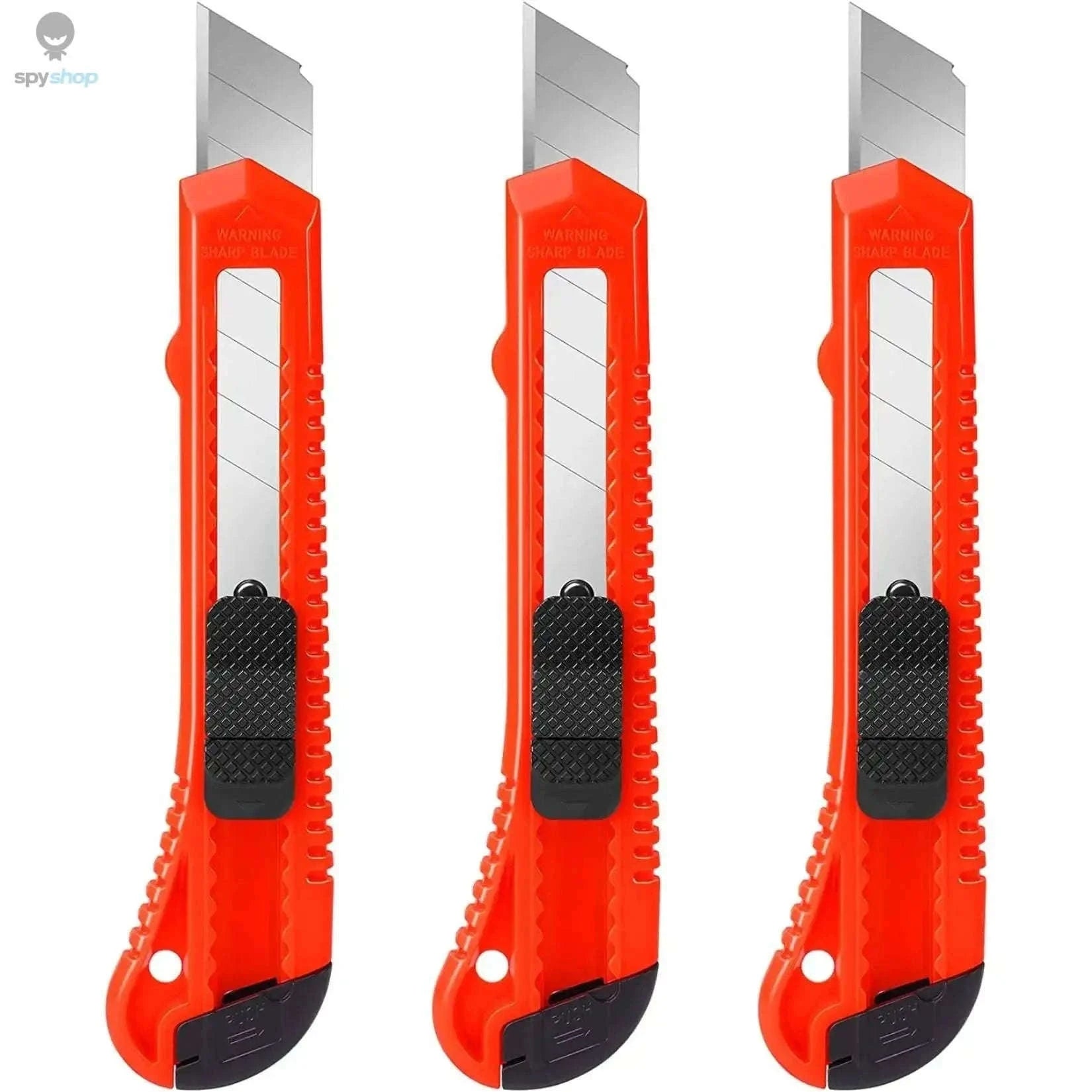3-Pack Retractable Utility Knife Box Cutters with 10 Blades-3Knife 10Blades