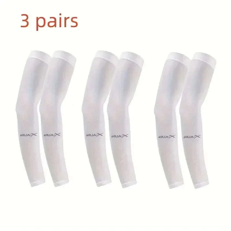 3 Pairs Breathable Sun Protection Sleeves-One Size / sanse