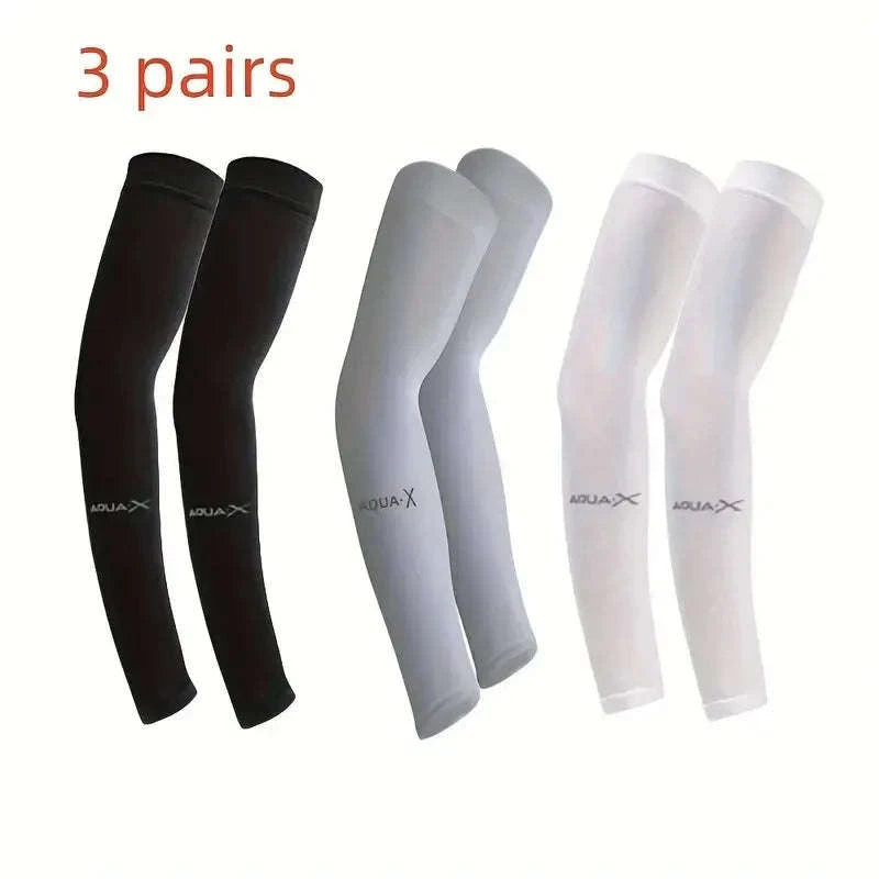 3 Pairs Breathable Sun Protection Sleeves-One Size / sanse