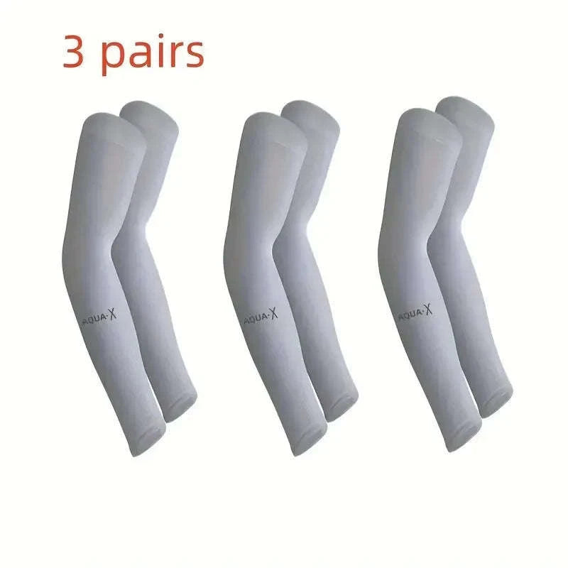 3 Pairs Breathable Sun Protection Sleeves-One Size / sanse