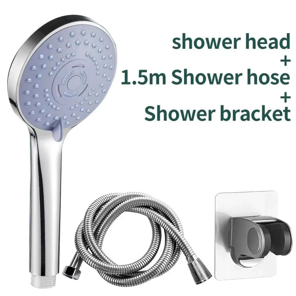 3‑Piece Boosted 5‑Speed Shower Set-shower head