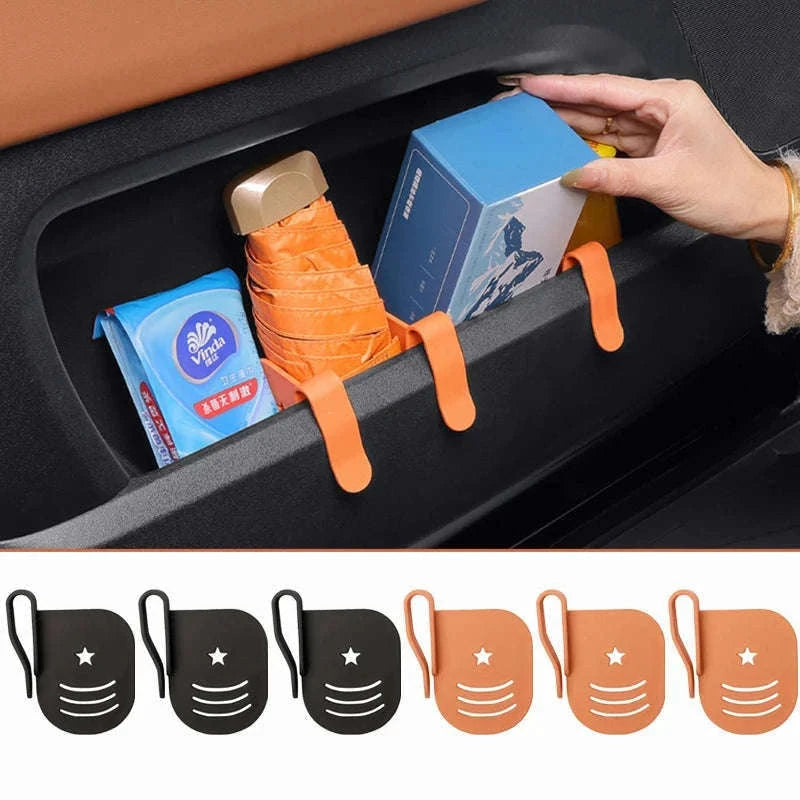 3-Piece Car Side Door Organizer Dividers Adjustable ABS Clip Storage Partition-Black 3pcs