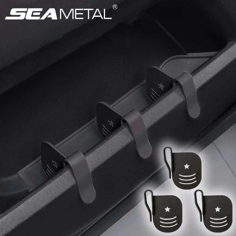 3-Piece Car Side Door Organizer Dividers Adjustable ABS Clip Storage Partition-Black 3pcs