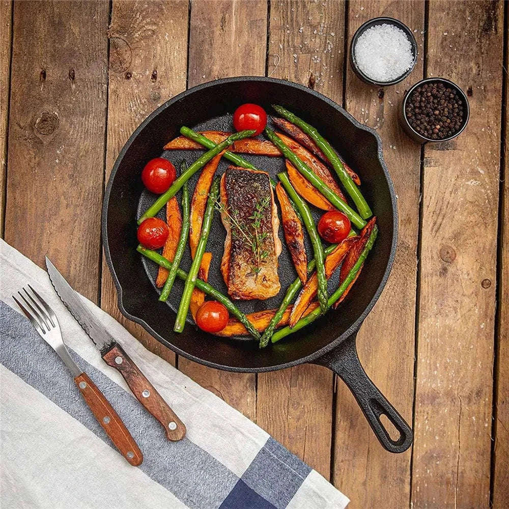 3‑Piece Cast Iron Frying Pan Set for Everyday Cooking-1 set / GERMANY