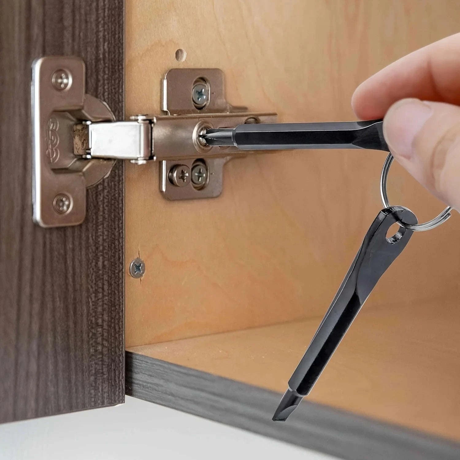 3‑Piece Mini Portable Screwdriver Set and Multifunctional Wrench Keychain-3pcs