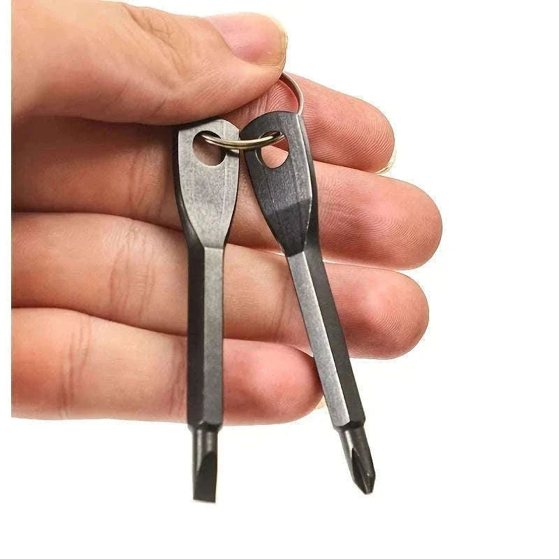 3-Piece Mini Screwdriver Set and Multifunctional Wrench Keychain-3pcs