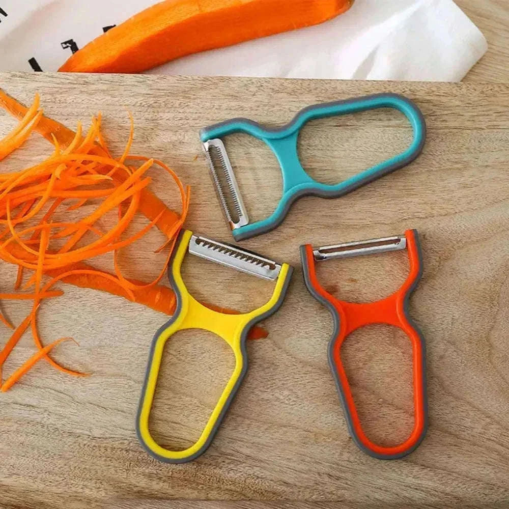 3-Piece Stainless Steel Vegetable Peeler Set for Fast Prep-3 pcs Color Random
