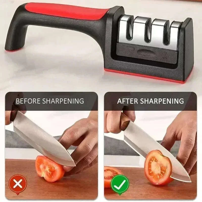 3‑Segment Knife Sharpener-Red / 22cm