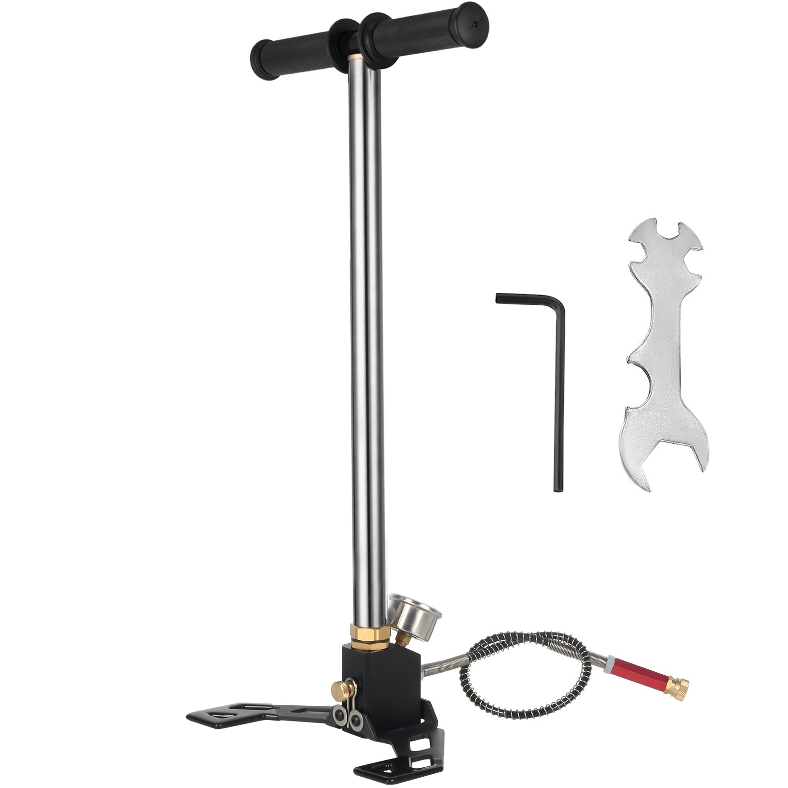 3-Stage PCP Hand Pump with Pressure Gauge 4500 PSI-4500 PSI Black / Poland