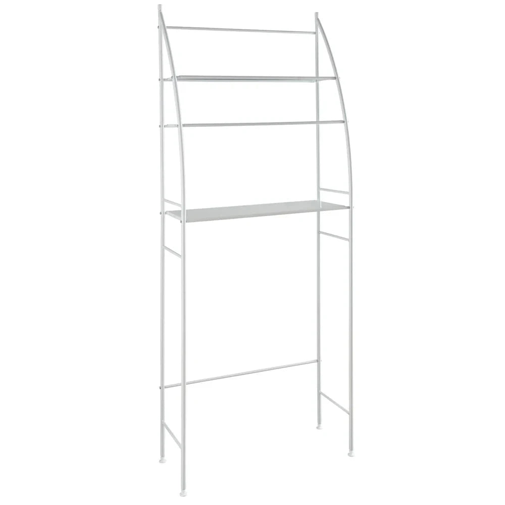 3-Tier Over Toilet Storage Rack Space-Saving Metal Organizer Shelf-WHITE / france