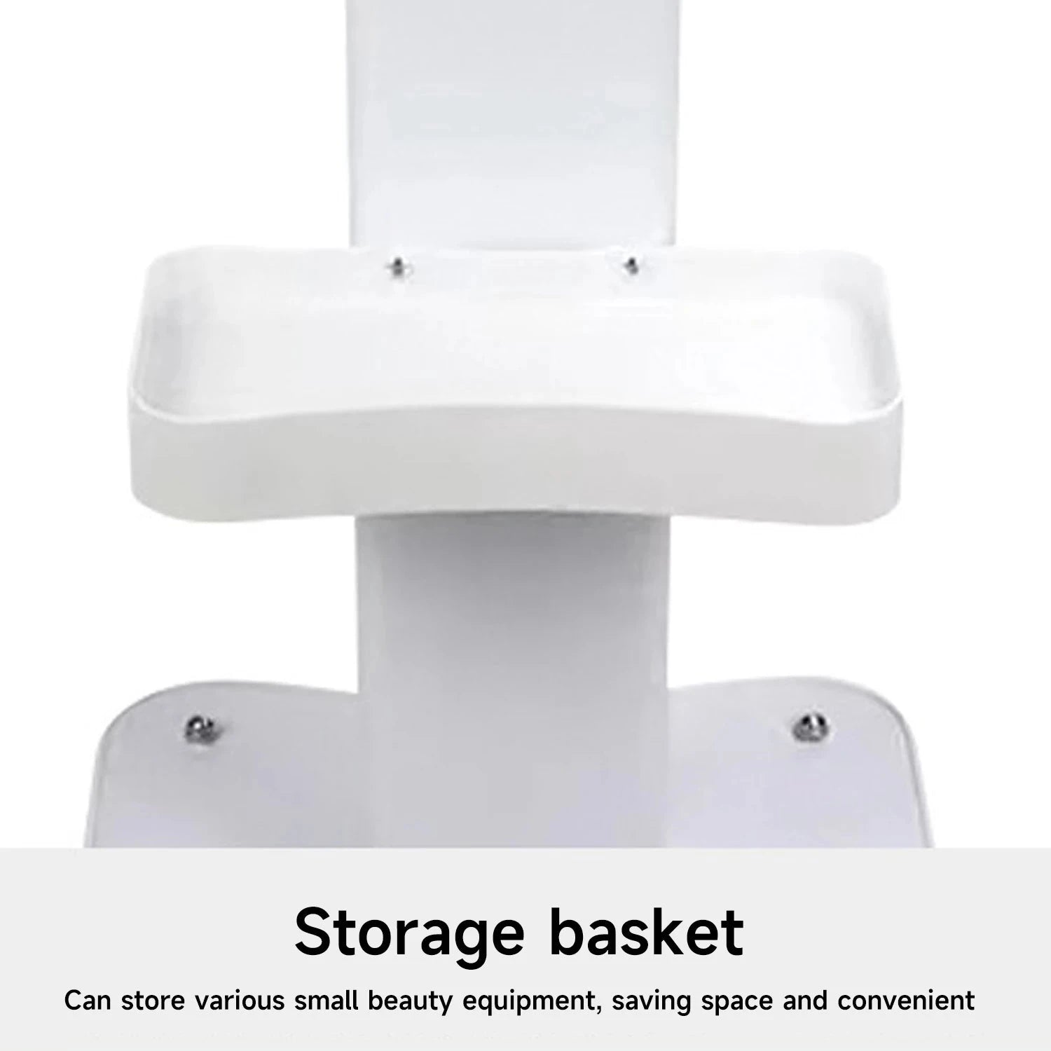 3-Tier Salon Rolling Trolley Cart with Silent Wheels, 40kg Capacity-WHITE / france