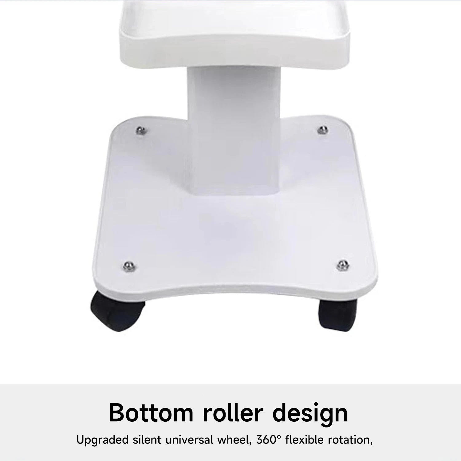 3-Tier Salon Rolling Trolley Cart with Silent Wheels, 40kg Capacity-WHITE / france
