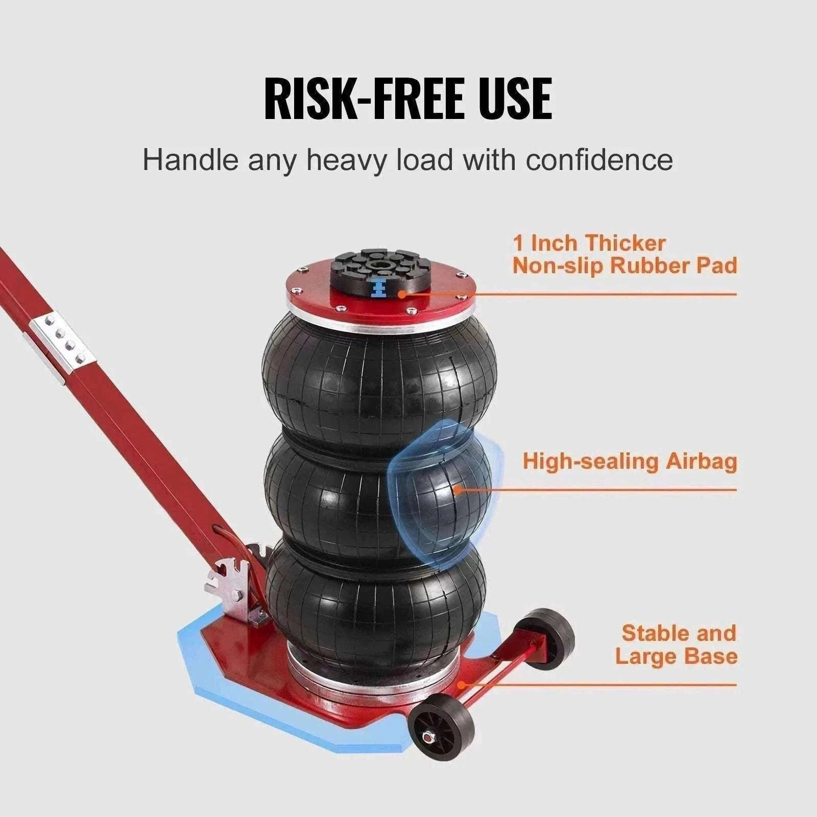 3 Ton Air Bag Jack Quick Lift Pneumatic Car Jack with Wheels-3T Adjustable blue / United States