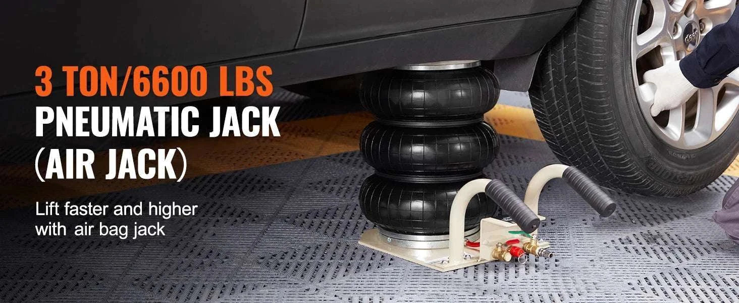 3 Ton Triple Bag Air Jack – Fast 5-Second Pneumatic Car Lift-RED / CZECH REPUBLIC