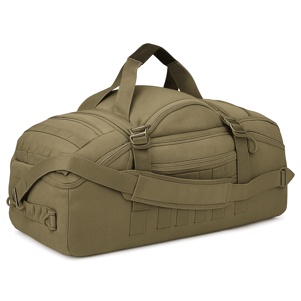 3-Way Tactical Duffel Backpack 30L 50L 80L Travel Hiking Bag-30L Brown / Poland