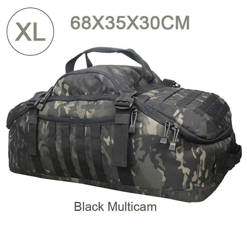 3-Way Tactical Duffel Backpack 30L 50L 80L Travel Hiking Bag-30L Brown / Poland