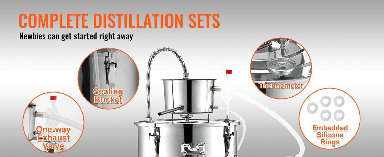 30/50L Stainless Steel Alcohol Distiller with Electric Heating-50L / spain