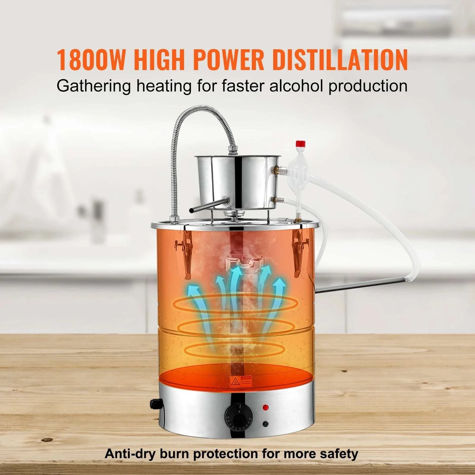 30/50L Stainless Steel Alcohol Distiller with Electric Heating-50L / spain
