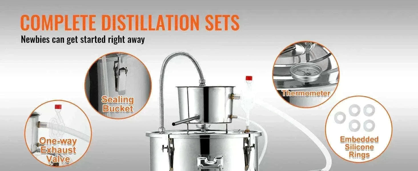 30/50L Stainless Steel Alcohol Still for Home Use-30L / CZECH REPUBLIC