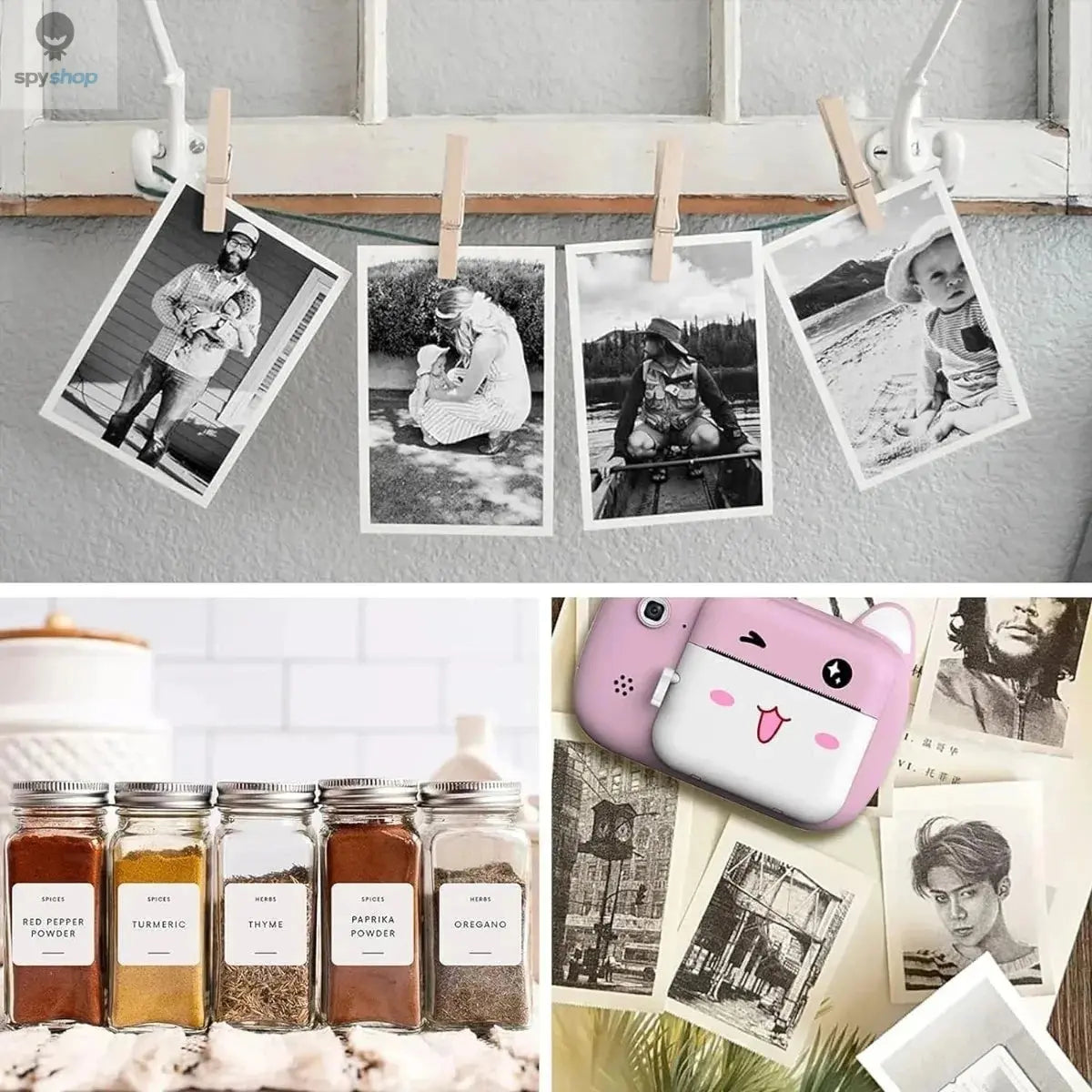 30 Rolls 57*25mm Thermal Paper White Sticker Camera Instant Print Kids Camera Printing Paper Replacement Accessories Parts Spy-shop.com