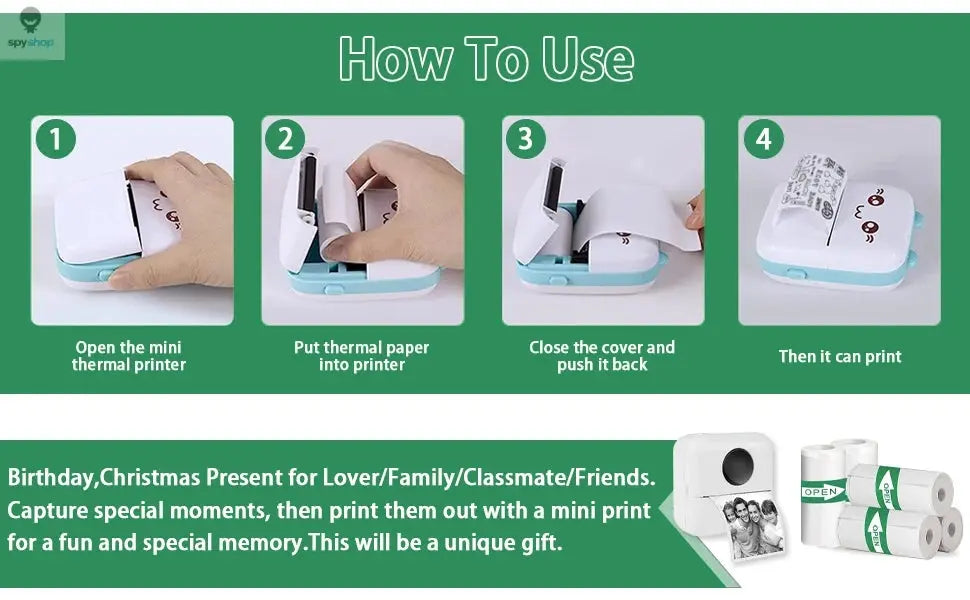 30 Rolls 57*25mm Thermal Paper White Sticker Camera Instant Print Kids Camera Printing Paper Replacement Accessories Parts Spy-shop.com