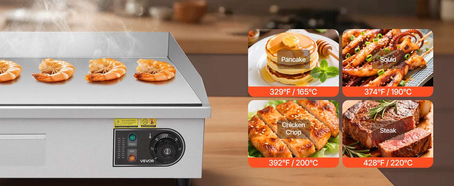 30" Commercial Electric Griddle Flat Top 4400W with Temp Control-30inch 4400W / United States