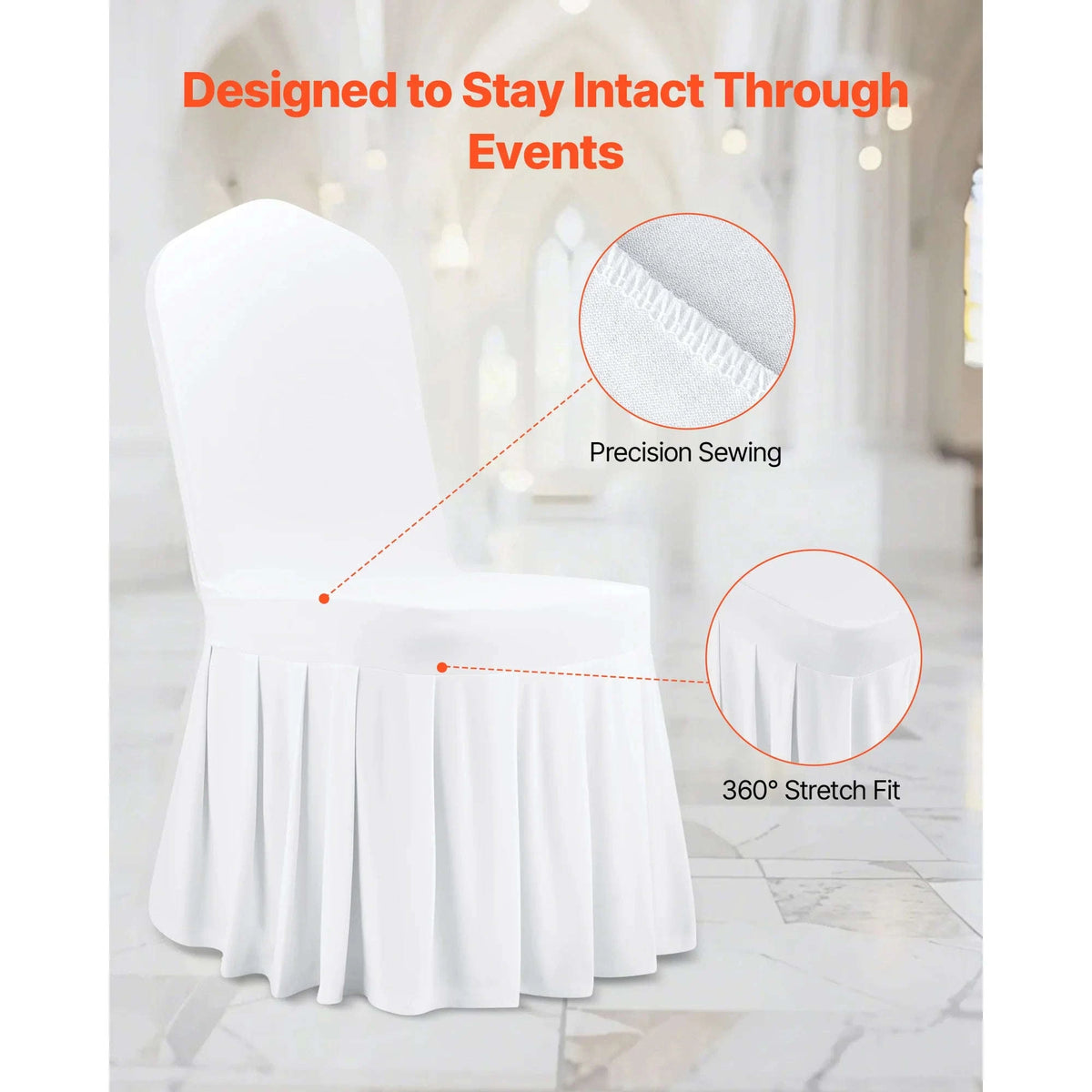30 Pcs White Stretch Chair Covers for Party and Banquet-Red 30pcs / spain