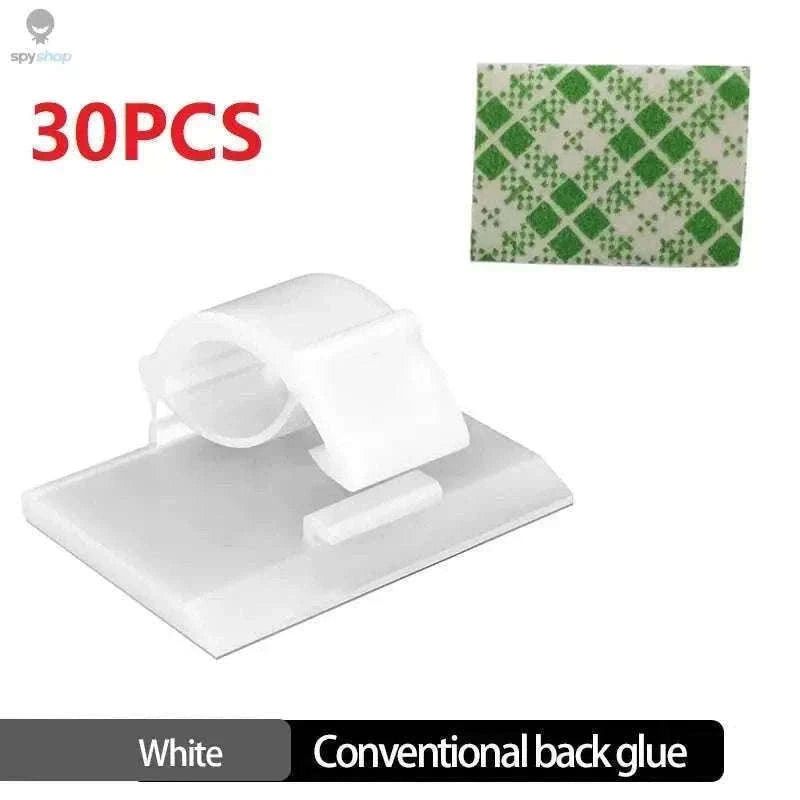 30-Piece Cable Organizer Clips for Neat Desk Cable Control-90PCS White