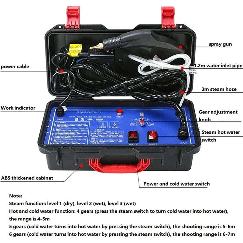 3000W High Pressure Steam Cleaner for Deep Home & Car Cleaning-200532 / China Mainland / 110 V