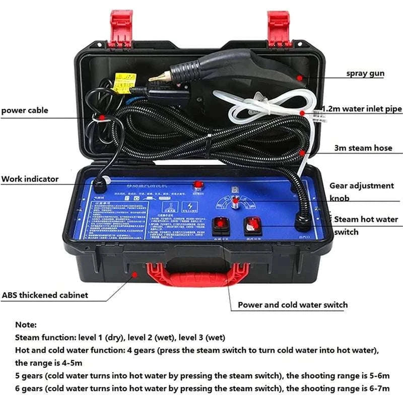 3000W High Pressure Steam Cleaner for Deep Home & Car Cleaning-200532 / China Mainland / 110 V