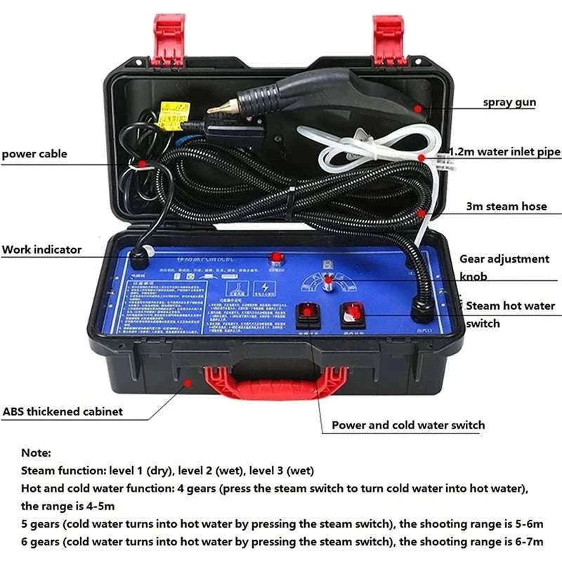 3000W High Pressure Steam Cleaner for Deep Home & Car Cleaning-200532 / China Mainland / 110 V