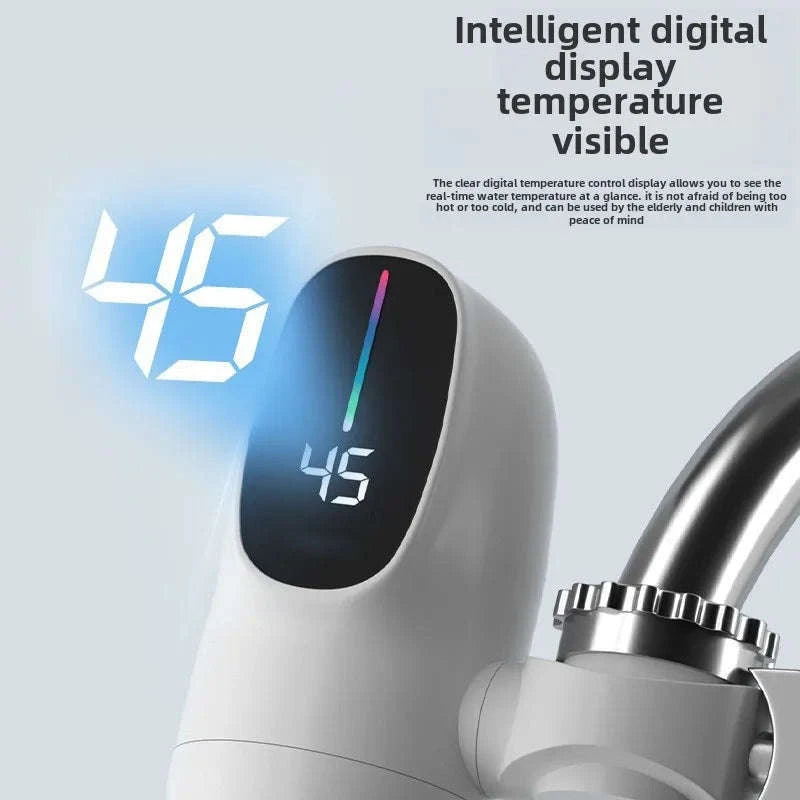 3000W Instant Hot Water Heater Faucet with Temperature Display-Default Title
