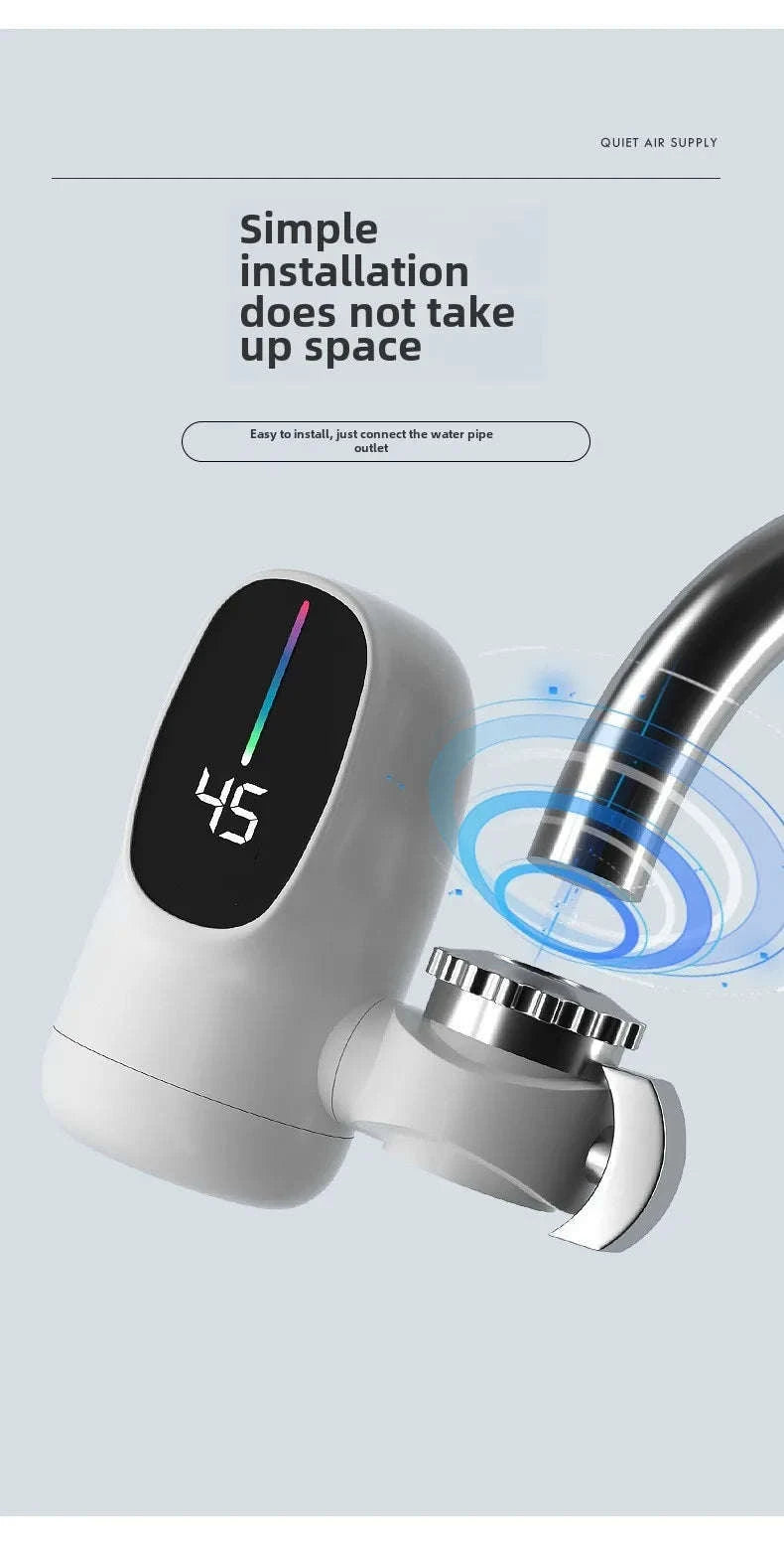 3000W Instant Hot Water Heater Faucet with Temperature Display-Default Title
