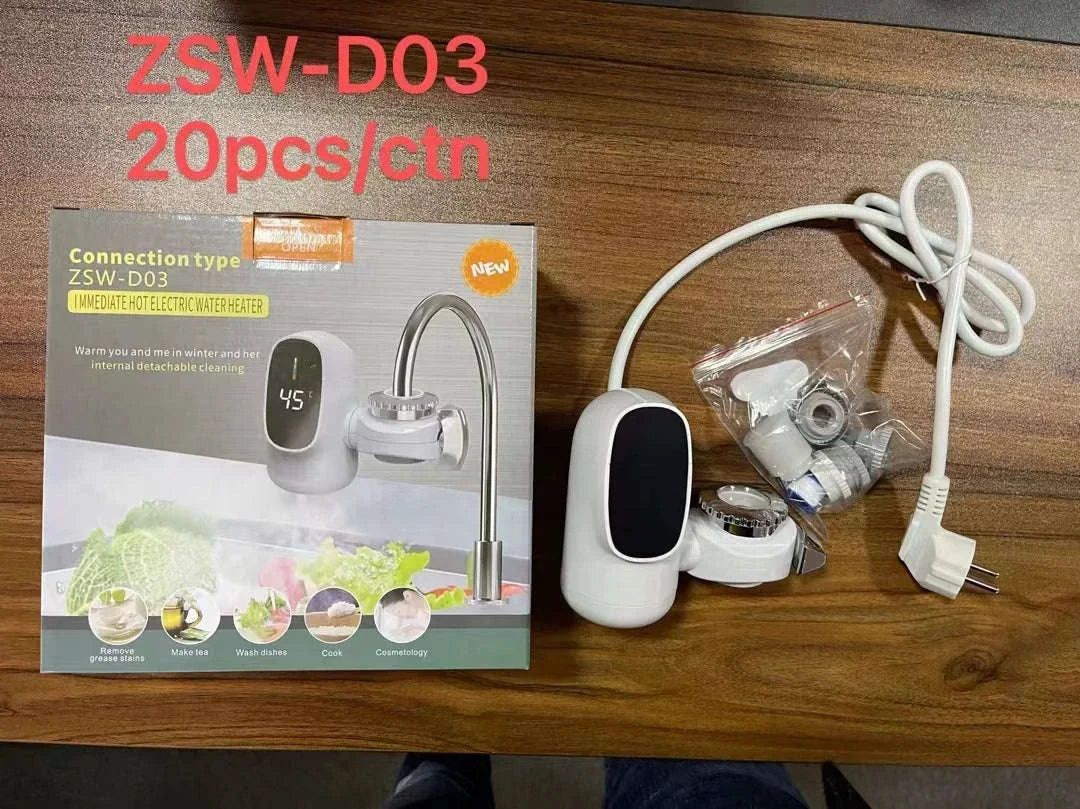 3000W Instant Hot Water Heater Faucet with Temperature Display-Default Title