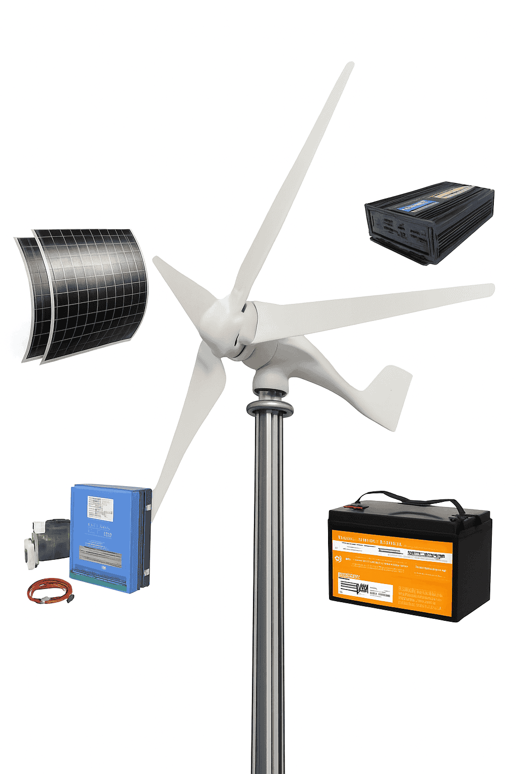 3000W Wind Turbine Generator with MPPT Controller for Off-Grid Home System-Free MPPT Controller / 3000W / China Mainland|12V