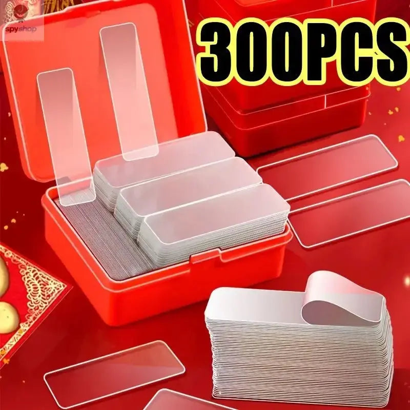 300Pcs Double Sided Adhesive Tape Nano Reusable Super Strong Transparent Wall Stickers WaterProof Widely Used Wall Mount Sticker Spy-shop.com