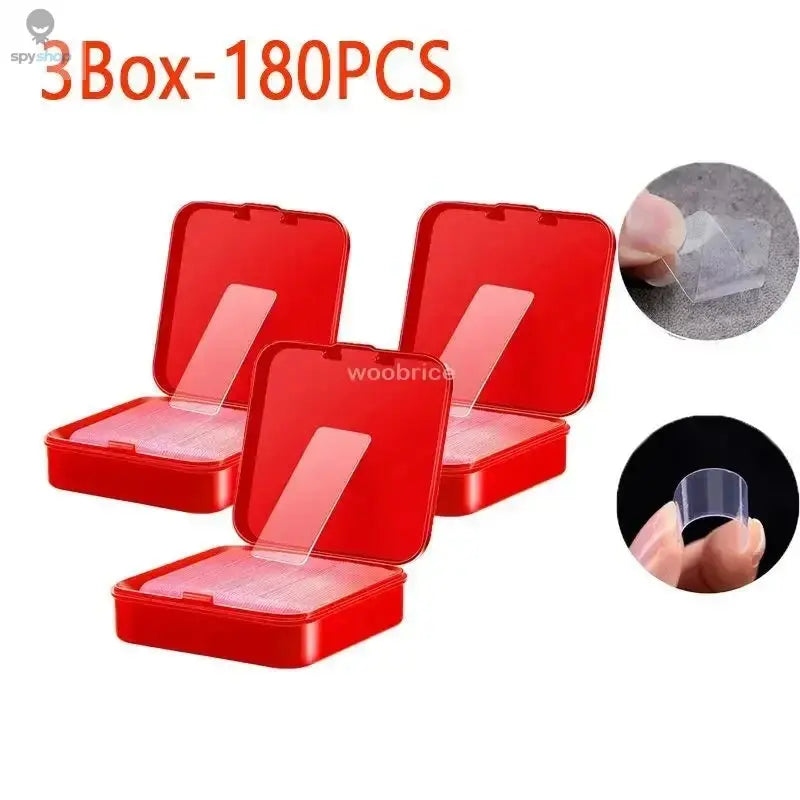 300Pcs Double Sided Adhesive Tape Nano Reusable Super Strong Transparent Wall Stickers WaterProof Widely Used Wall Mount Sticker Spy-shop.com